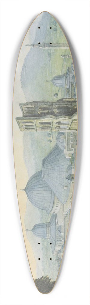 Luigi Mayer - Jerusalem with the church and bell tower of the sepulchre 39.3 inch art pintail longboard deck Luigi Mayer - Jerusalem with the church and bell tower of the sepulchre 39.3 inch art pintail longboard deck