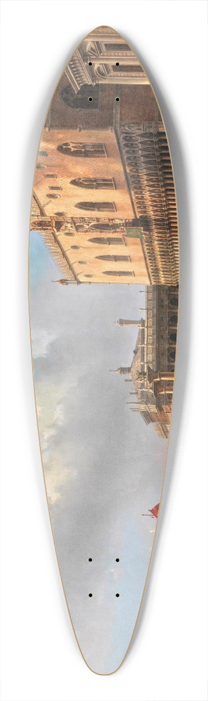 Luigi Querena - The Blessed Doge Francesco Morosini in 1693 leaves Venice to fight the Turks at the Peloponnese 39.3 inch art pintail longboard deck