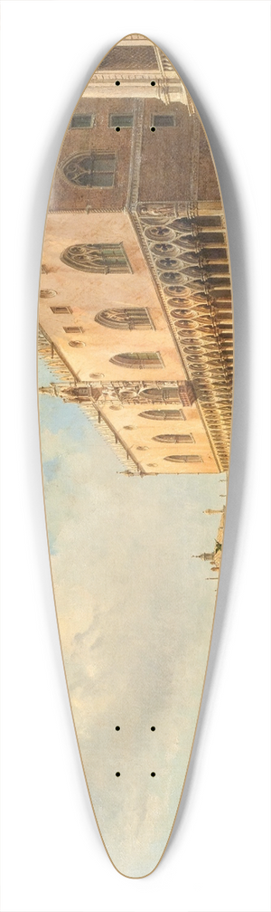 Luigi Querena - The Doges Palace, the Piazzetta and the Biblioteca in Venice, with Santa Maria della Salute beyond 39.3 inch art pintail longboard deck