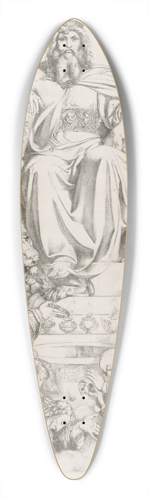 Luigi Sabatelli - Et ecce sedes posita erat in coelo (God the Son in Majesty on the Throne Surrounded by the Four Creatures and Worshipped by the Twenty-four Elders) 39.3 inch art pintail longboard deck