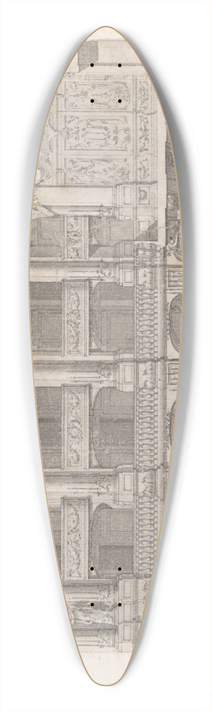 Luigi Vanvitelli - Longitudinal Section of the Small Theater in the Palace at Caserta 39.3 inch art pintail longboard deck