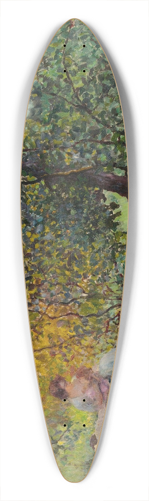Luis Graner i Arrufi - Family Resting In A Park 39.3 inch art pintail longboard deck