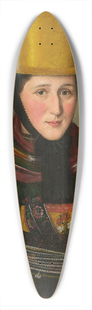 Lukas Kirner - Portrait of Katharina Werle, ne Rombach (1808  1863) 39.3 inch art pintail longboard deck