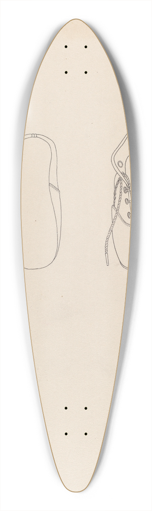 Mae A. Clarke - Baby Shoe 39.3 inch art pintail longboard deck