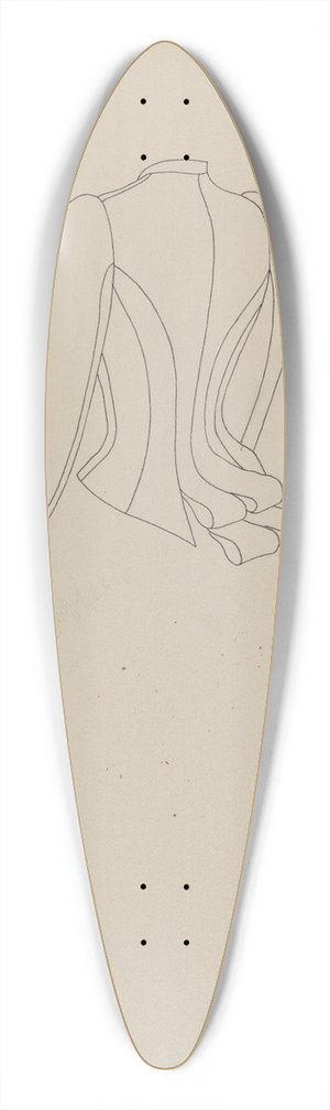 Mae A. Clarke - Basque 39.3 inch art pintail longboard deck