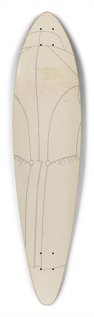 Mae A. Clarke - Tail Coat 39.3 inch art pintail longboard deck