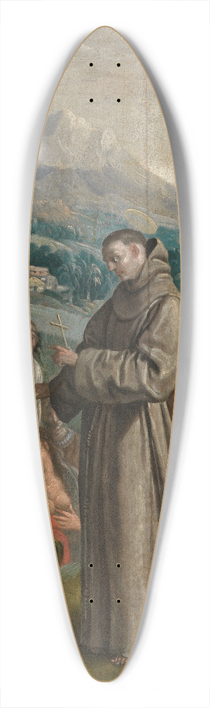 Maerten De Vos - Saint Didacus Preaches in the Canary Islands 39.3 inch art pintail longboard deck