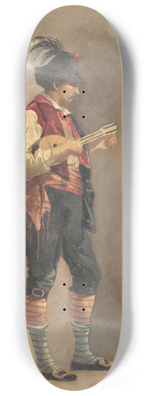 Circle of Mariano Fortuny y Carb - Standing Musician 8.25 inch art skate deck