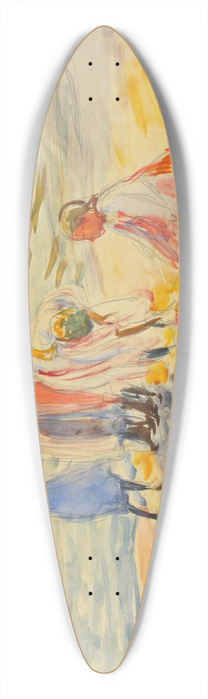 Magnus Enckell - Girls on the Shore 39.3 inch art pintail longboard deck