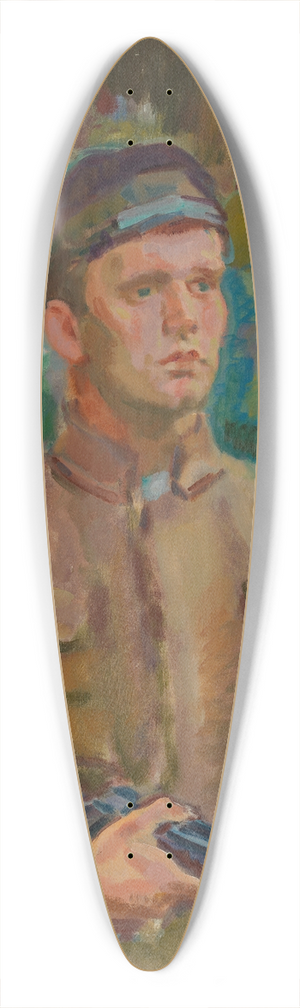 Magnus Enckell - Hunter (forester Gunnar Arnkil) 39.3 inch art pintail longboard deck Magnus Enckell - Hunter (forester Gunnar Arnkil) 39.3 inch art pintail longboard deck