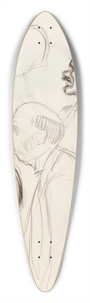 Magnus Enckell - Portraits of Men, Sketch 39.3 inch art pintail longboard deck Magnus Enckell - Portraits of Men, Sketch 39.3 inch art pintail longboard deck