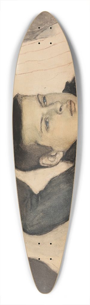 Magnus Enckell - Reclining Boy 39.3 inch art pintail longboard deck