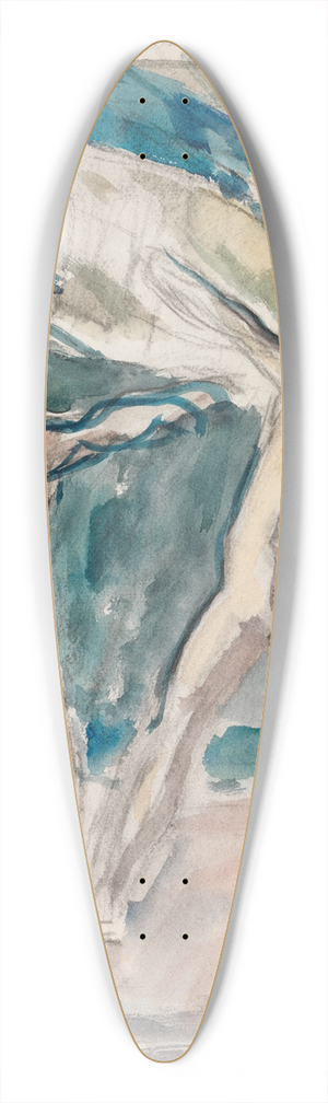 Magnus Enckell - Two Men 39.3 inch art pintail longboard deck