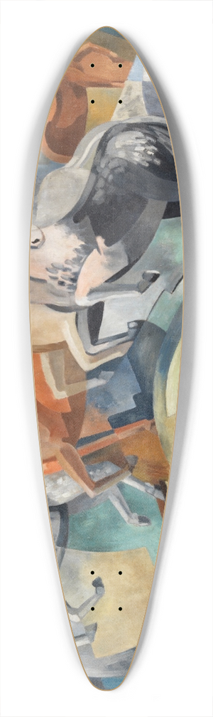 Mainie Jellett - Achill Horses 39.3 inch art pintail longboard deck
