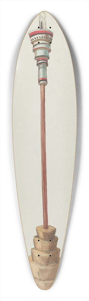 Majel G. Claflin - Holy Water Font 39.3 inch art pintail longboard deck