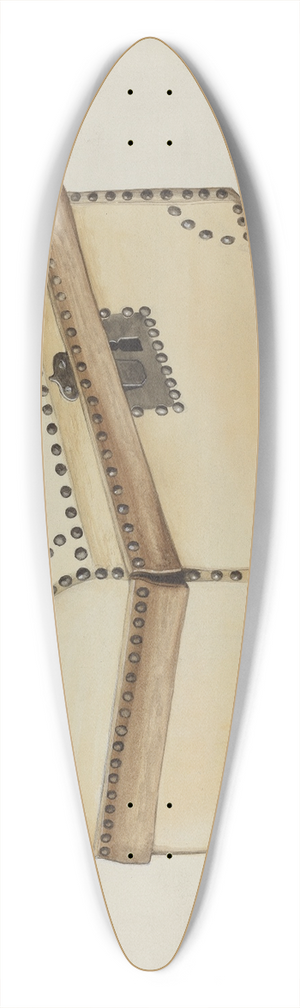 Majel G. Claflin - Leather Covered Box 39.3 inch art pintail longboard deck