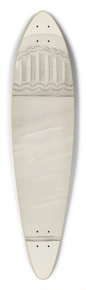 Majel G. Claflin - Small Tin Framed Mirror 39.3 inch art pintail longboard deck