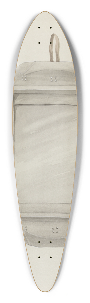 Majel G. Claflin - Tin Mirror Frame 39.3 inch art pintail longboard deck