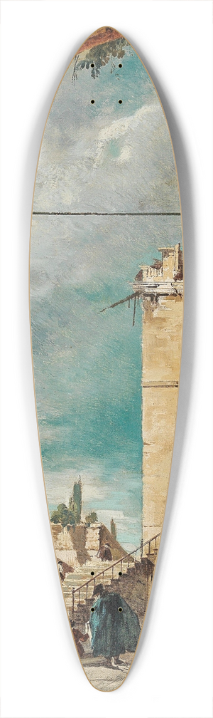 Manner of Francesco Guardi - Venetian Capriccio 39.3 inch art pintail longboard deck