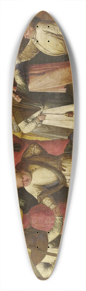 Manner of Hieronymus Bosch - Battle between Carnival and Lent 39.3 inch art pintail longboard deck