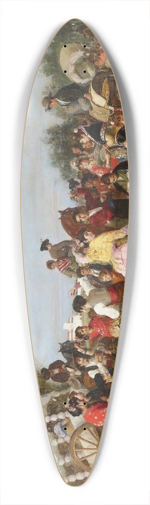 Manuel Cabral Aguado Bejarano - At the Torrijos Pilgrimage 39.3 inch art pintail longboard deck