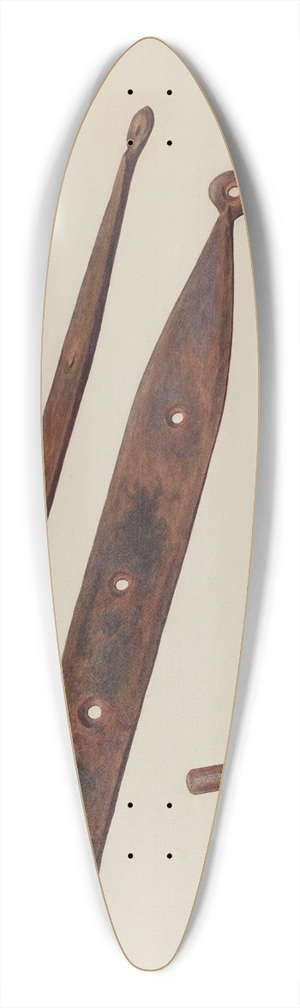 Manuel G. Runyan - Hinges and Bolt 39.3 inch art pintail longboard deck