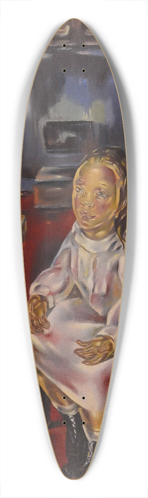 Mara Blanchard - Fillette assise (dans la salle aux bancs) 39.3 inch art pintail longboard deck