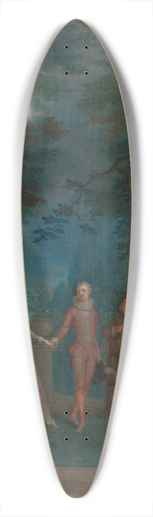 Marcellus Laroon the Younger - Scene in a park, with figures from the Commedia dellArte 39.3 inch art pintail longboard deck