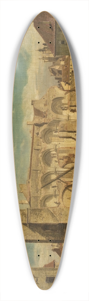 Marcin Zaleski - Demoliition of the church of the Bernardine Sisters in Warsaw 39.3 inch art pintail longboard deck