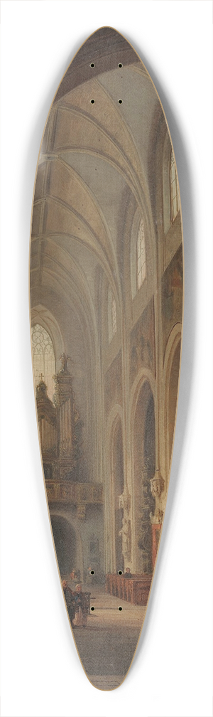 Marcin Zaleski - Interior of the Dominican Church in Krakw 39.3 inch art pintail longboard deck