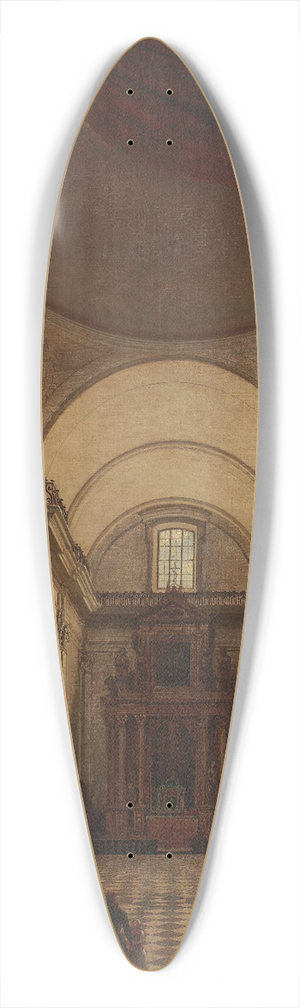 Marcin Zaleski - Interior of the Holy Cross Church in Warsaw 39.3 inch art pintail longboard deck