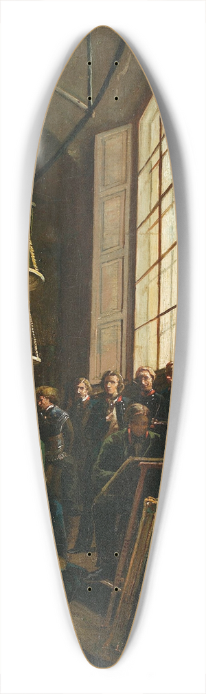 Marcin Zaleski - Interior of the School of Fine Arts in Warsaw 39.3 inch art pintail longboard deck