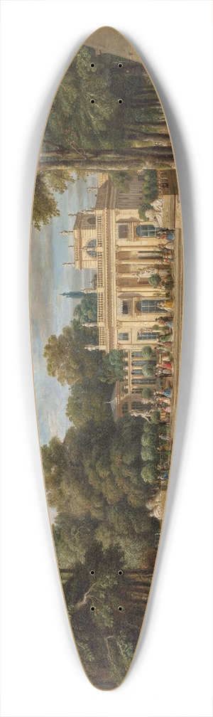 Marcin Zaleski - View of the azienki Palace in summer 39.3 inch art pintail longboard deck