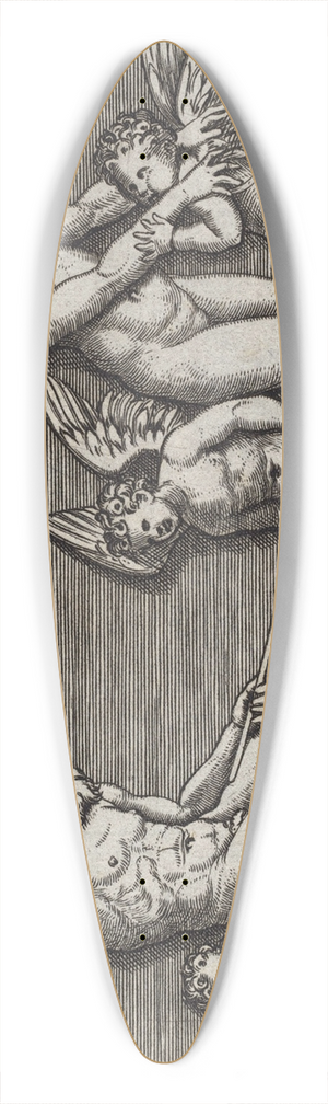 Marco Dente - Vulcan at the Forge 39.3 inch art pintail longboard deck