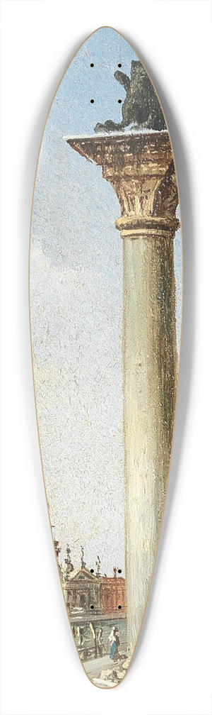 Marco Grubas - Venice, a View of Santa Maria della Salute from St Marks Column 39.3 inch art pintail longboard deck