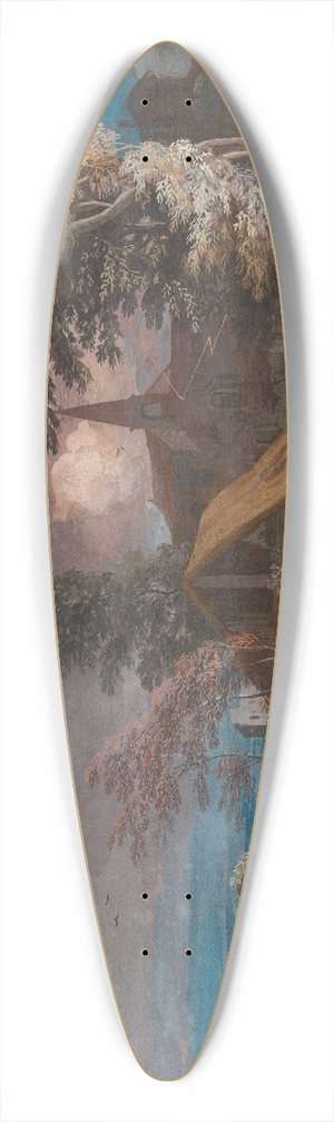 Marco Ricci - A Stormy Landscape 39.3 inch art pintail longboard deck