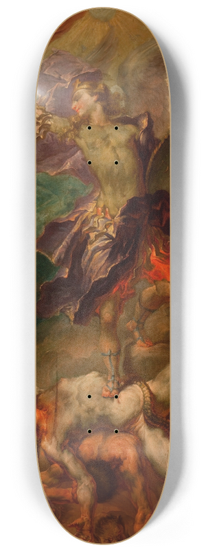 Circle of Wolfgang Andreas Heindl - Saint Michael 8.25 inch art skate deck