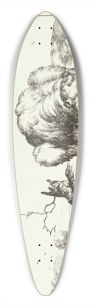 Marcus de Bye - Sammenkrbet bjrn 39.3 inch art pintail longboard deck