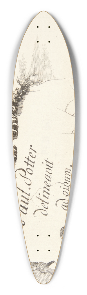 Marcus de Bye - Titelblad til Leoparder 39.3 inch art pintail longboard deck