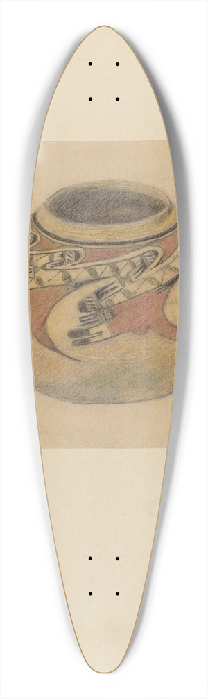 Margaret Knapp - Bowl 39.3 inch art pintail longboard deck