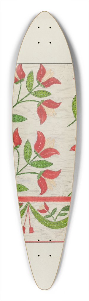 Margaret Linsley - Quilt  Appliqued in Bellflower Design 39.3 inch art pintail longboard deck