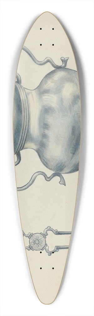 Margaret Stottlemeyer - Silver Sugar Bowl and Tongs 39.3 inch art pintail longboard deck