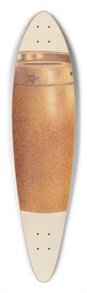 Margaret Stottlemeyer - Stone Fruit Jar with Star 39.3 inch art pintail longboard deck