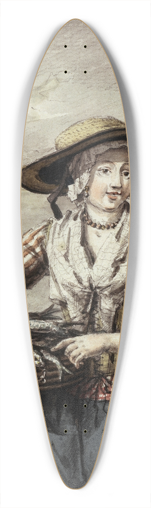 Maria Margaretha la Fargue - Fishwife 39.3 inch art pintail longboard deck