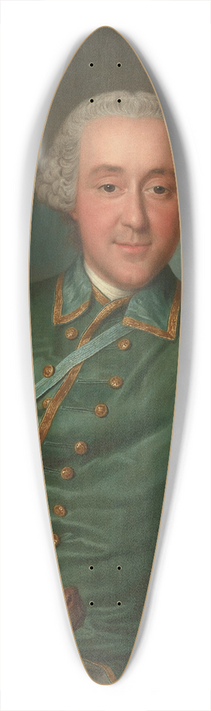 Marianne Loir - Portrait of Nicholas Anne de Lisle with a rifle and hunting dog 39.3 inch art pintail longboard deck
