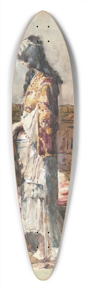 Mariano Fortuny Marsal - A Moroccan Woman in Traditional Dress 39.3 inch art pintail longboard deck