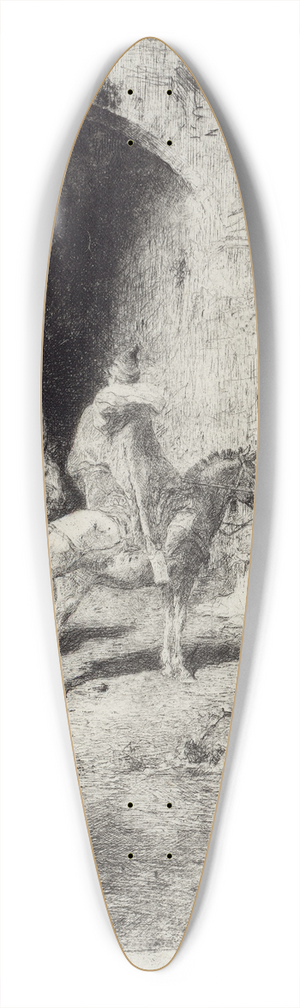 Mariano Fortuny Marsal - Casbah Guard in Tetouan 39.3 inch art pintail longboard deck