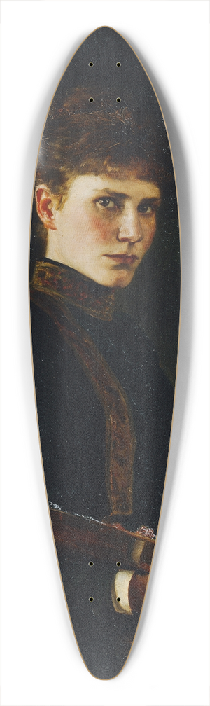 Maria Wunsch - Selbstbildnis an der Staffelei 39.3 inch art pintail longboard deck