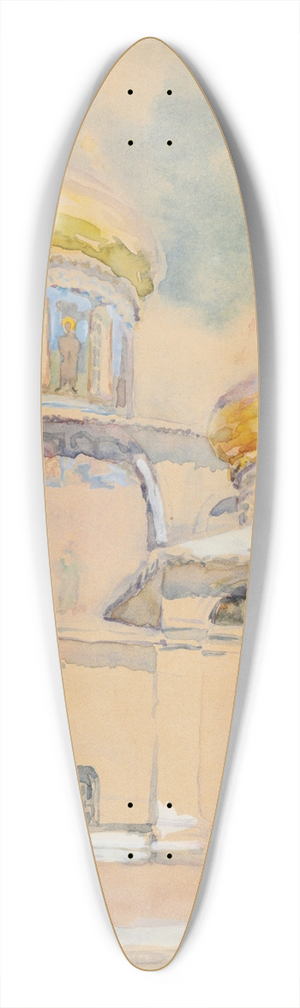 Maria Yakunchikova - The Nativity Cathedral of the Savvino-Storozhevsky Monastery near Zvenigorod 39.3 inch art pintail longboard deck