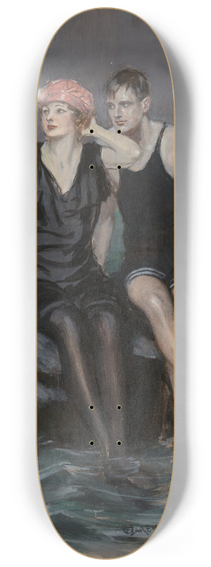 Clarence F. Underwood - Swimmers 8.25 inch art skate deck